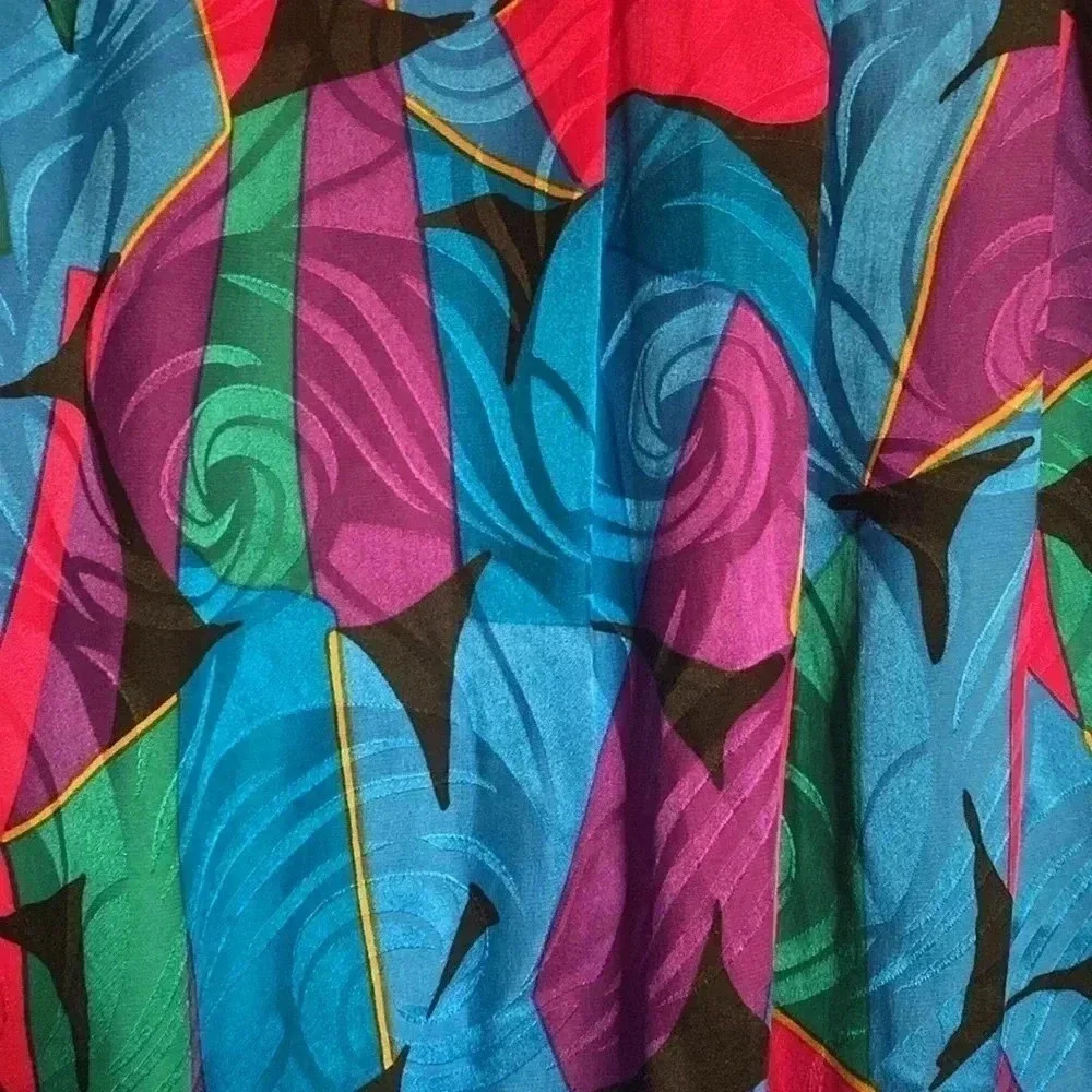 Vintage Adrianna Papell 100% silk blouse - 80s - size 10 - long sleeve - Picture 7 of 7